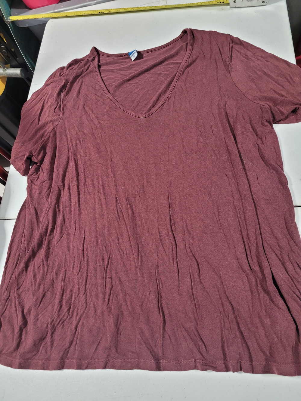 Old Navy Plum V-Neck Short Sleeve Tee